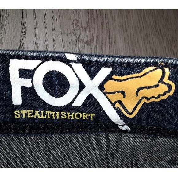 Fox Racing Stealth Short Jean Shorts Size 5/27 Distressed Denim Dark Wash - Picture 4 of 5